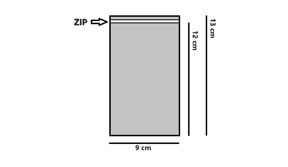 Bustine trasparenti con zip minigrip richiudibile a binario - cm 9*13 - Confezione 1 kg