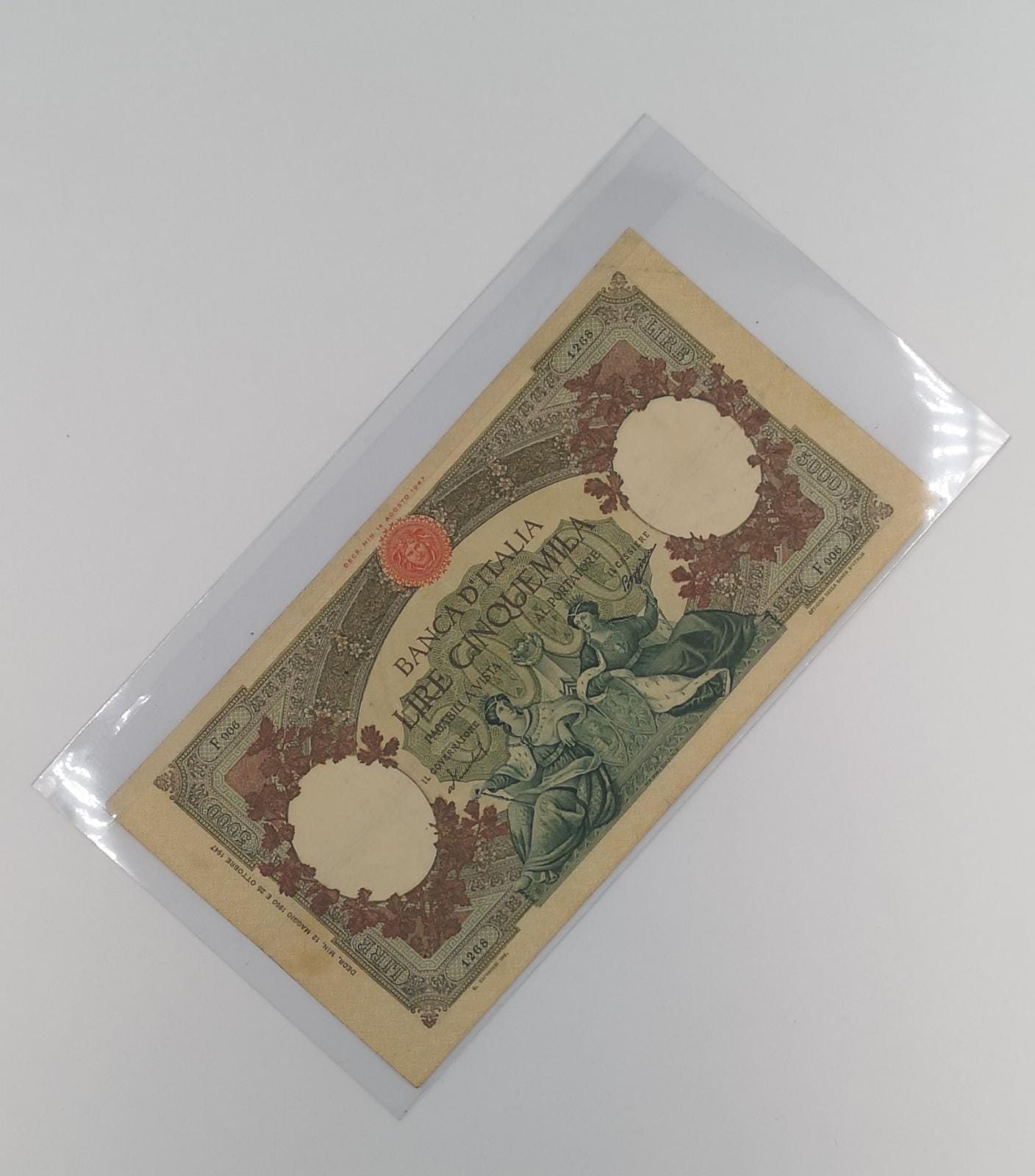 ART. BCM - CONFEZIONE DA 25 BUSTINE DOPPIE CON ALETTA PER CARTAMONETA 14,5*27