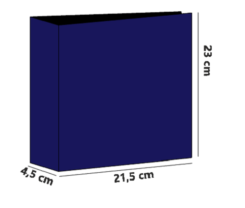 ART. CDG BLU - COPERTINA DORSO GRANDE SENZA SCRITTA 25*26*4,5