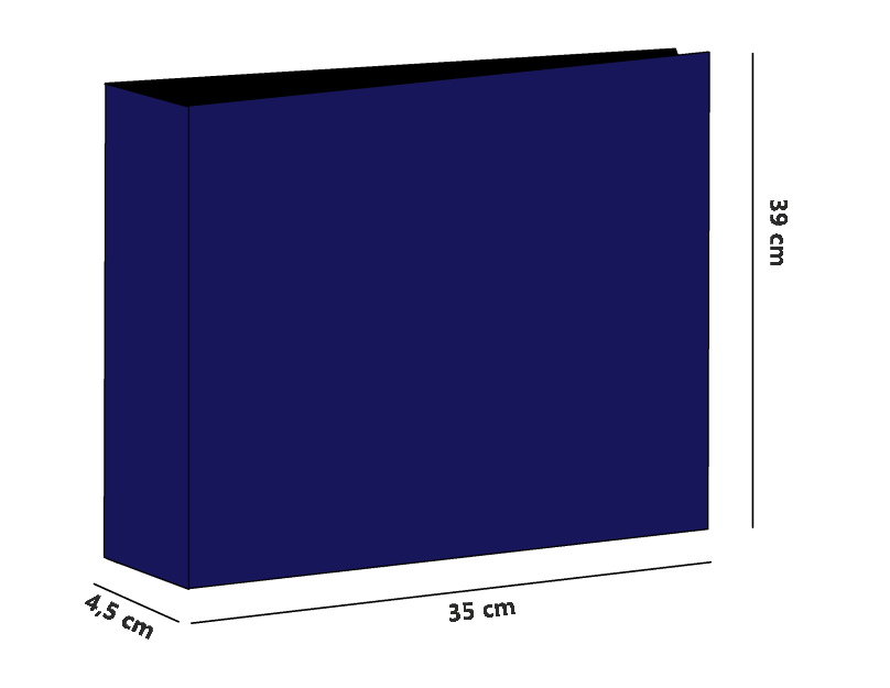 ART. CG BLU - COPERTINA GIGANTE PER INSERIRE FOGLI CARTOLINE A 6 SCOMPARTI 35*39*4,5