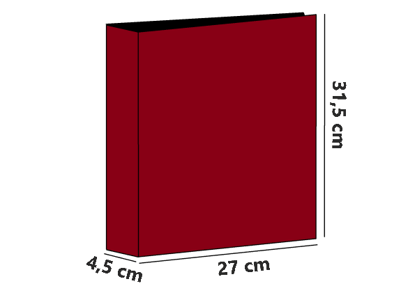 ART. CGO ROSSO - COPERTINA GRANDE SENZA SCRITTA 27*31,5*4,5