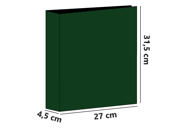 ART. CGO VERDE - COPERTINA GRANDE SENZA SCRITTA 27*31,5*4,5
