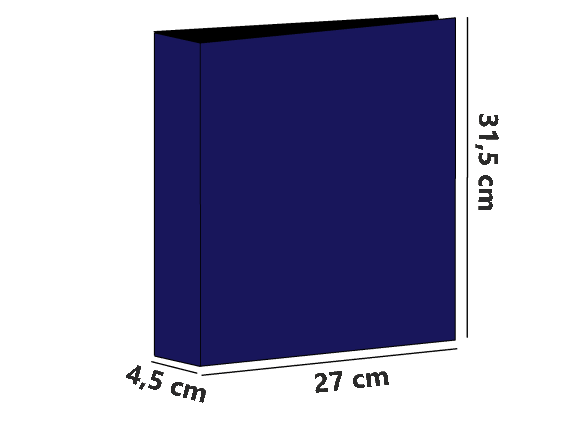 COPERTINA A 4 ANELLI PER FOGLI FORMATO A4 - TINTA UNITA