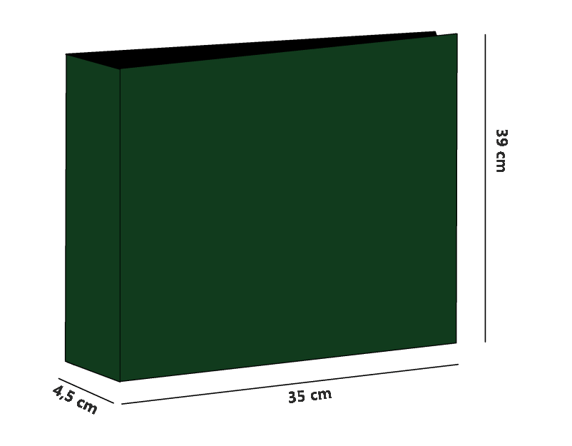 ART. CG VERDE - COPERTINA GIGANTE PER INSERIRE FOGLI CARTOLINE A 6 SCOMPARTI 35*39*4,5
