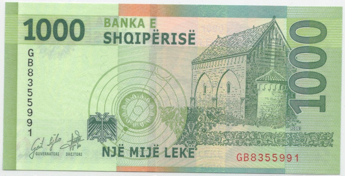 CODE 0035: 1000 LEKE ALBANIA CONDIZIONI UNC FDS DATA 2019