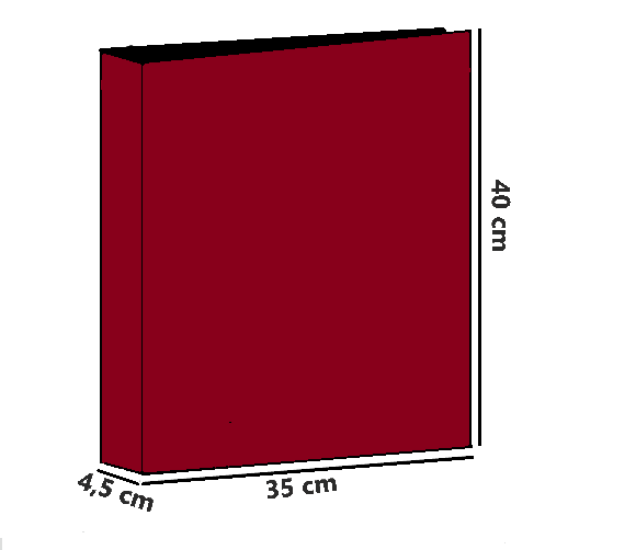 ART. CS ROSSO - COPERTINA GRANDE PER INSERIRE LA RACCOLTA DI SANTINI 35*40*4,5