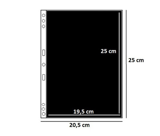 ART. F1 - CONFEZIONE DI 10 FOGLI A 1 TASCA APERTURA ALTO IN PVC SENZA PLASTIFICANTE 20,5*25