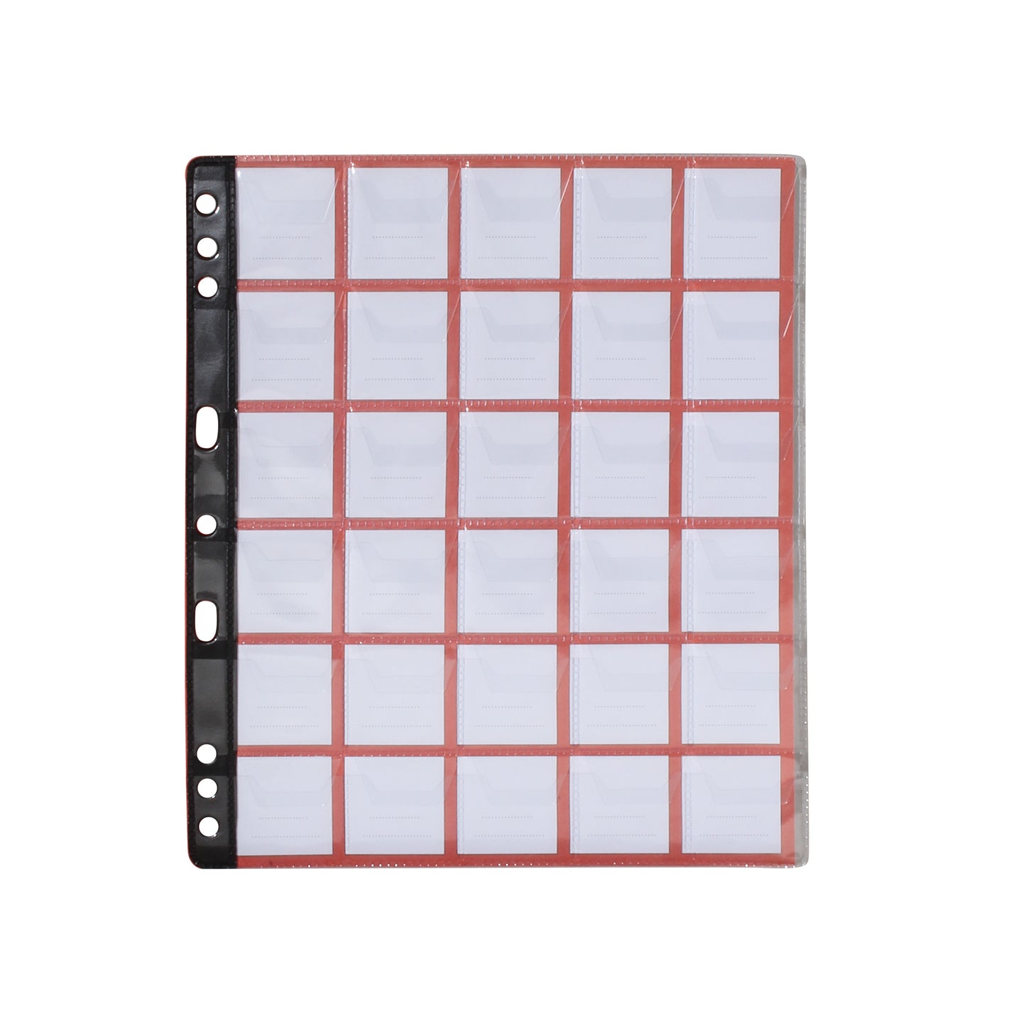 CONFEZIONE DA 5 FOGLI A 30 CASELLE PER MONETE