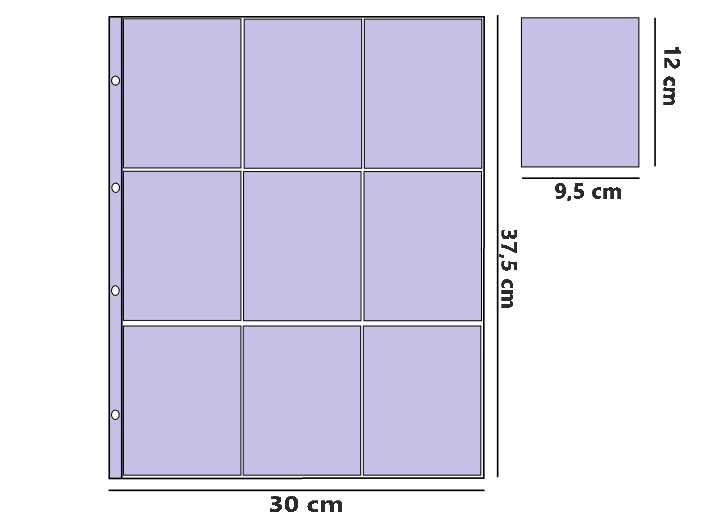 ART. FS9 - 10 FOGLI A 9 TASCHE PER INSERIRE SANTINI 29,9*37,8