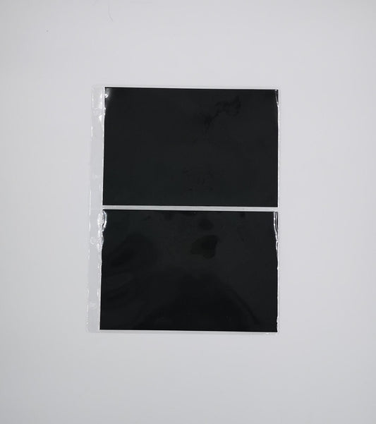 CONFEZIONE DA 10 FOGLI FORMATO A4 A 2 TASCHE CON CARTA NERA ESTRAIBILE (APERTURA SUPERIORE)